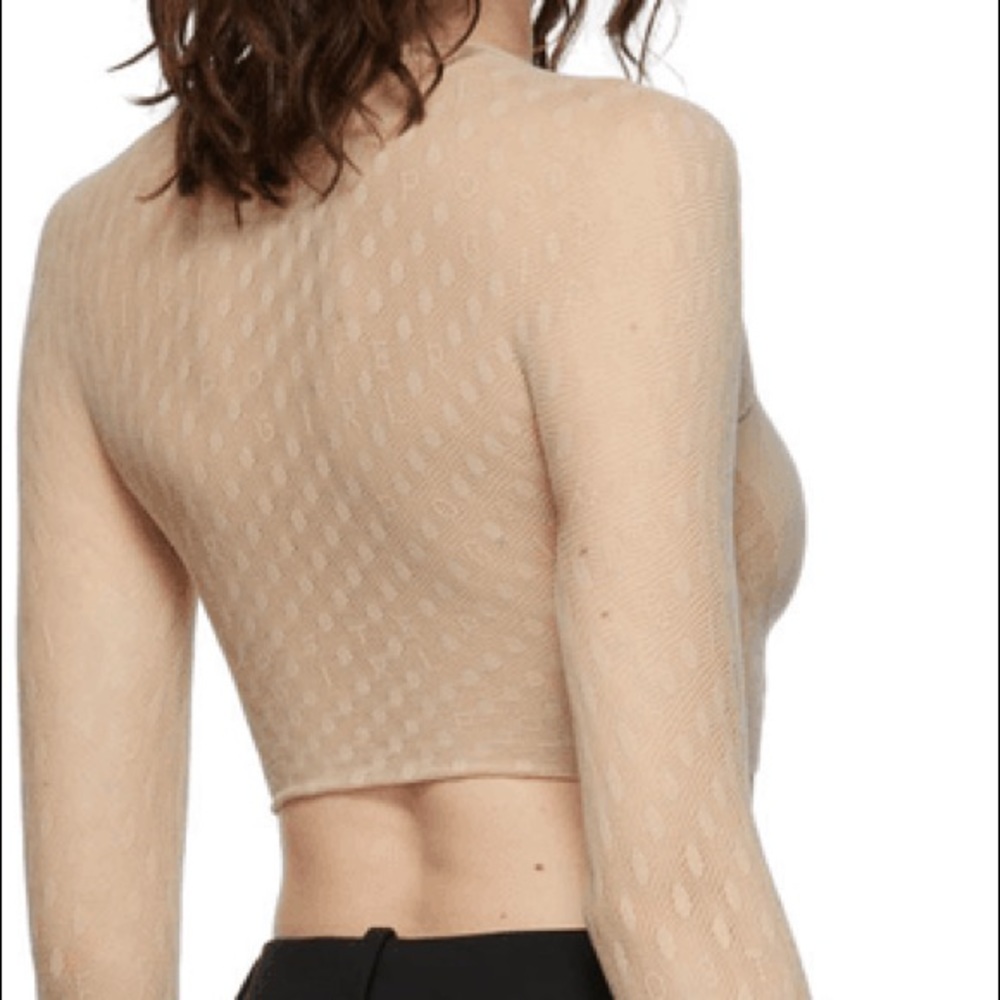 Poster Girl Taupe Semi-Sheer Mira top - Picture 2 of 4